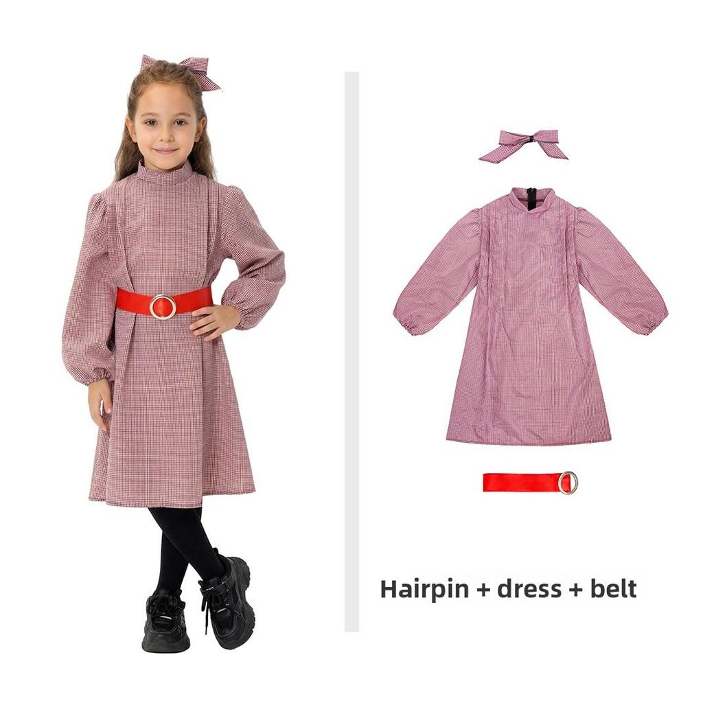 Us Colonial Child Dress With Polyester Fabric For Stage Performance And Costume Events