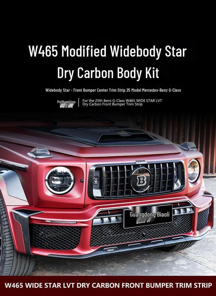 25-26 Mercedes G-Class W465 Carbon Front Bumper Trim Upgrade