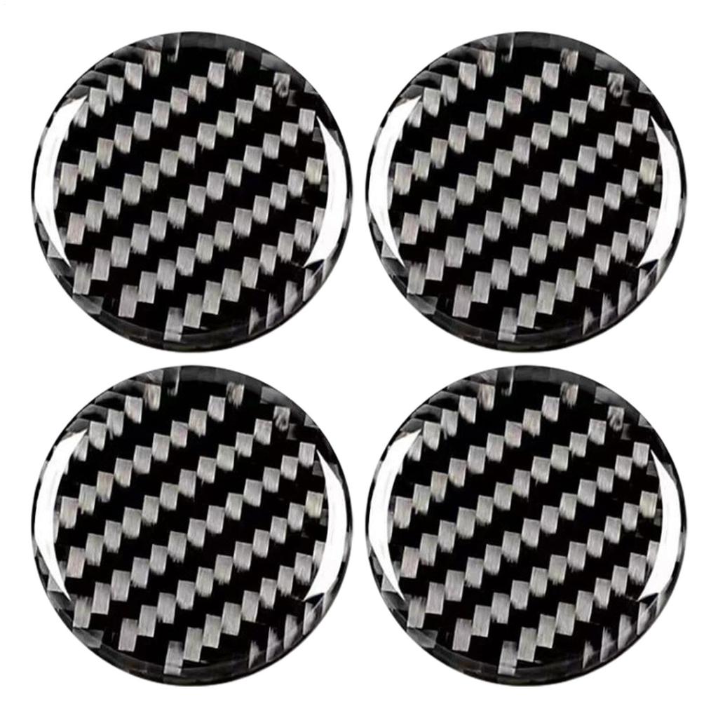 4 Pcs Exterior Door Key Cover, Creative Car Keyhole Carbon Fiber Sticker Multi-functional Decorative