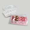 Doppellagige Kuchenbox mit sicheren Clips Frischehaltebehälter Dessert-Transportbox für Muffins, Kuchen, Käsekuchen