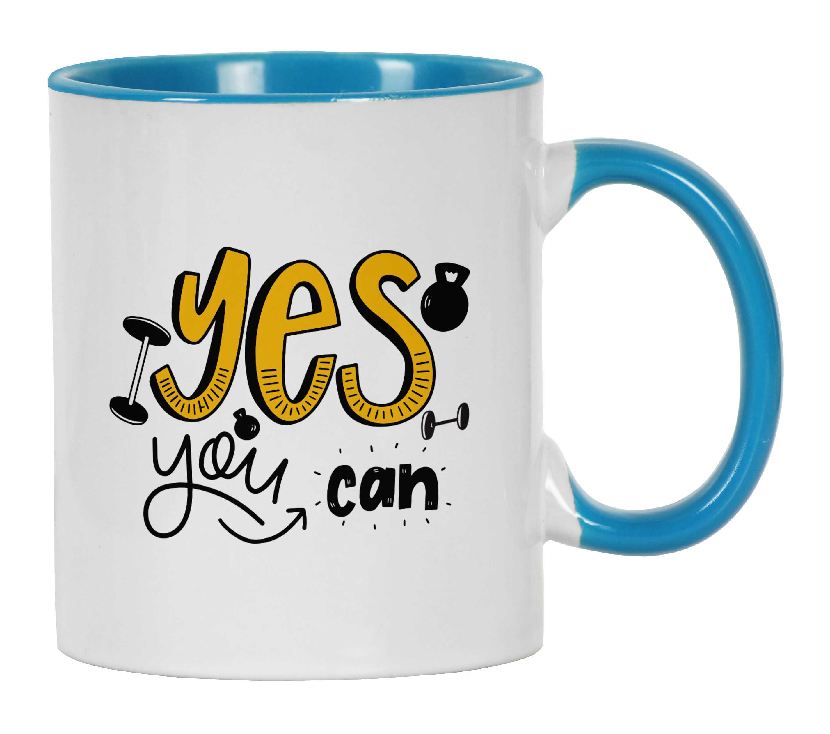 

Inkdotpot Yes You Can 11 Oz Ceramic Coffee Mug Inspirational Adult Humor Employee Boss Coworkers Birthday 11oz небо синє кольору