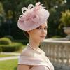 Sweet Vintage Fascinator Hat Elegant 1920s Hair Accessories Mesh Feather Headband  Photography