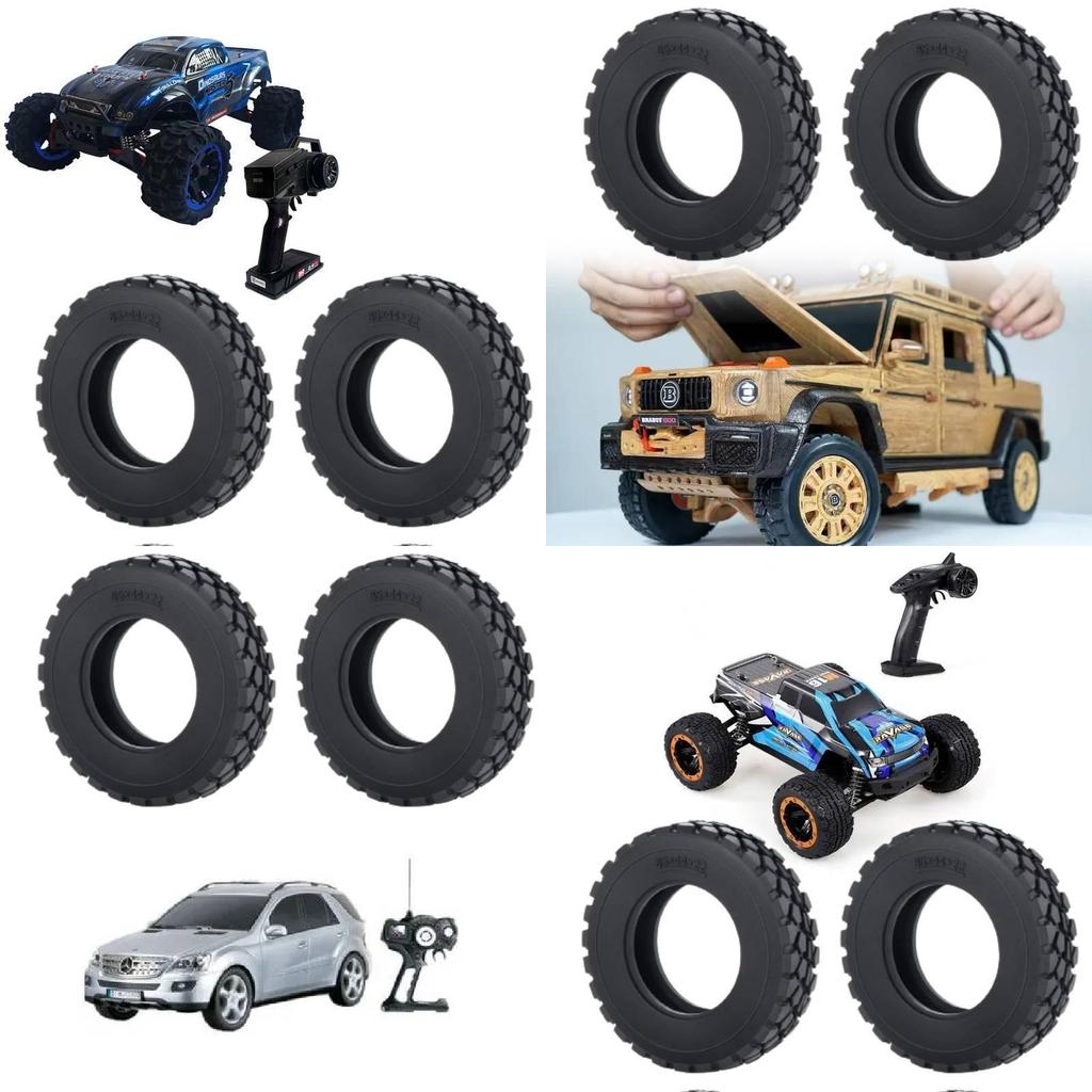 114 Scale Model Truck Tire Set For Tamiya Rc Construction Vehicles With Durable Plastic Design
