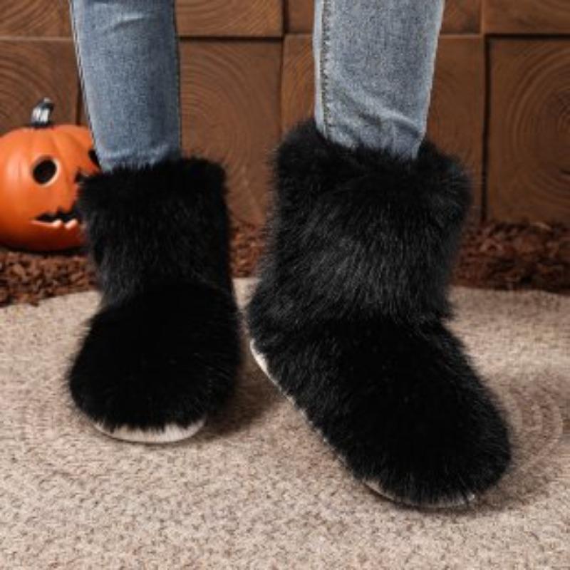 Flat heel warm short snow boots winter new fashion women's boots cotton shoes casual winter boots