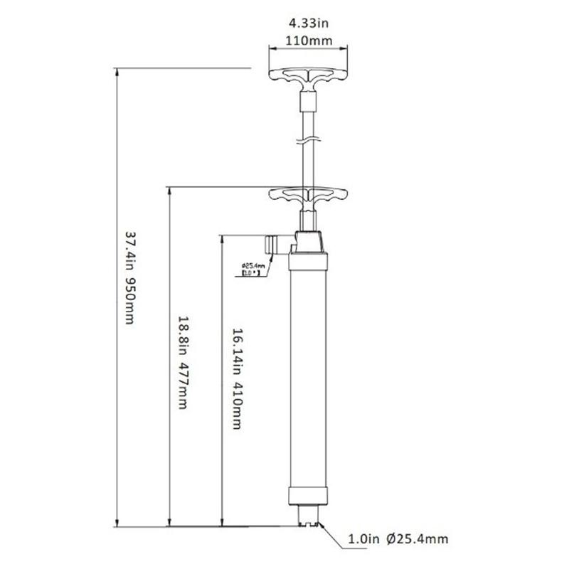 Manual Bilge Pump with Hose Portable Hand Water Pump for Yachts Fishing Boats Kayaks Speedboats