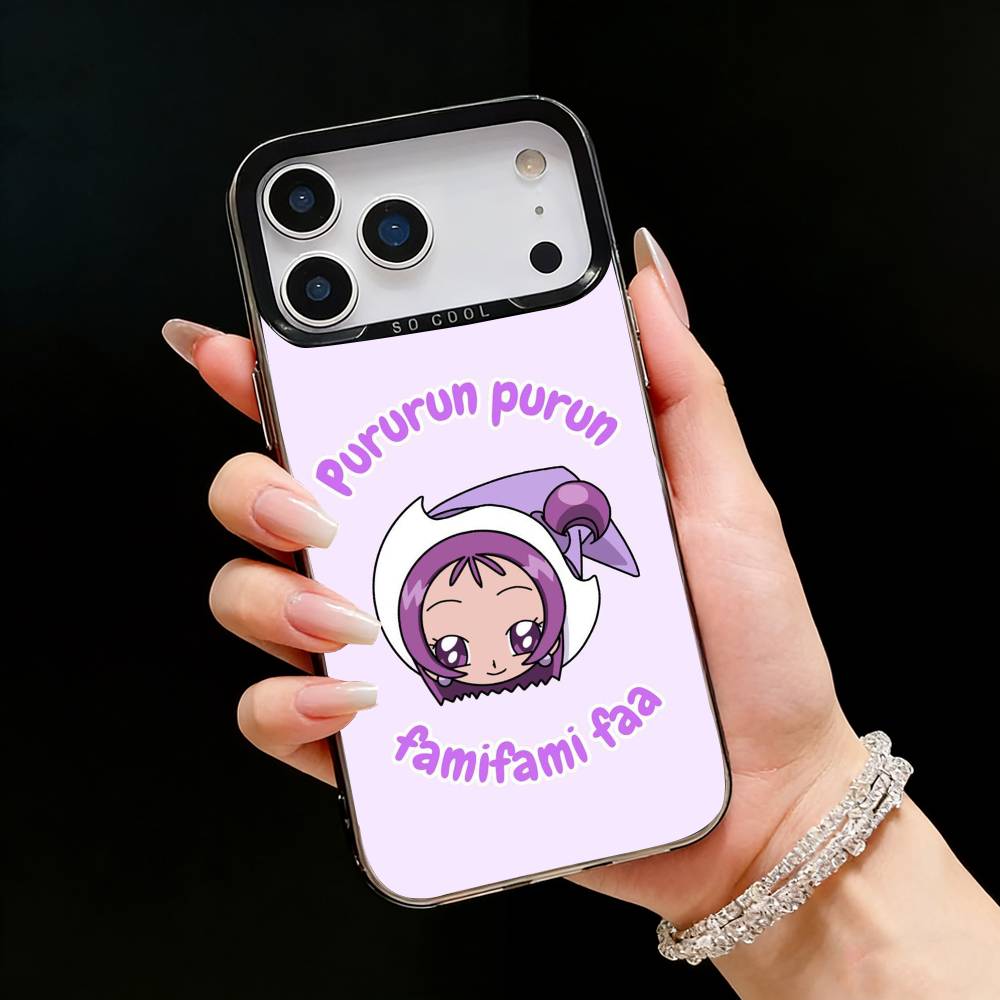 Cute O-Ojamajos D-Doremis Phone Case For iPhone17, 16,15,14,13,12 Pro Max Black Candy Matte Shockproof Cover