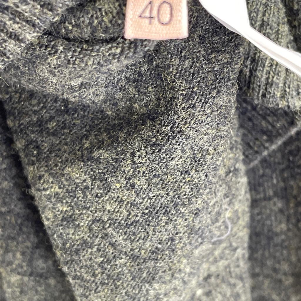 Plan C Green Wool Cropped Short Knit Sweater Tops 40 greenUsed