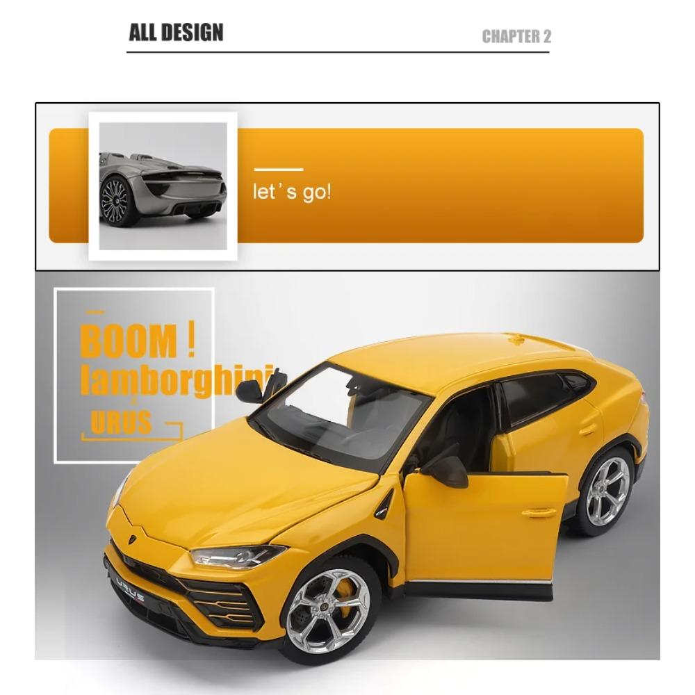 WELLY 1/24 Lamborghini URUS SUV Alloy Car Diecasts & Toy Vehicles Car Model Miniature Scale Model Car for Children