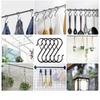 2/4/10 Pcs Metal S-Shape Spring Hook Kitchen Pot Rack Room Bags Clothes Towels Closet Rod S Hanger Hooks With Buckle Garden Hang