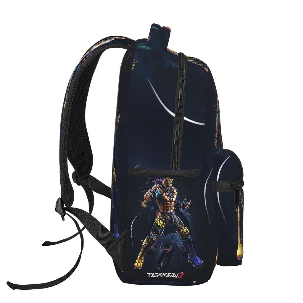 TEKKEN King Game Anime Backpacks Boys Girls Bookbag Children School Bags Cartoon Travel Rucksack Shoulder Bag Large Capacity