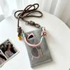 Fresh and Sweet Mobile Phone Bag Girls Summer Outdoor Travel All-match Shoulder Bag Messenger Mesh Portable Storage Bag