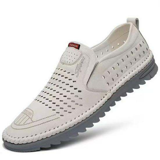 Men's 2024 Spring/Autumn Fashion Soft Leather Casual Shoes - Wear-Resistant Texture