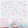 3Pcs Colorful Water Droplet Raindrop Wall Sticker Baby Room Decoration Children Room For Bedroom Living Room Nursery Wall Decals