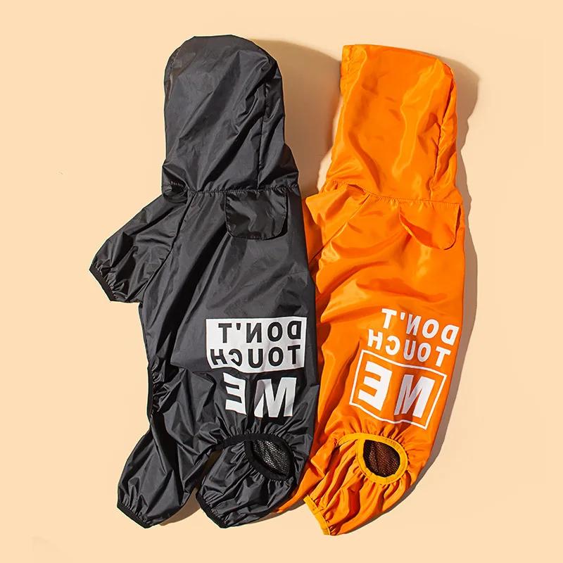

Dog Four Legged Raincoats Summer Outings Waterproof and Dustproof Clothes Big Dog Clothes Star Pets S чёрный