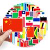 105 PCS National Flag Graffiti Stickers Kids DIY Classic Toys Motorcycle Car Travel Luggage Guitar Waterproof PVC Decals
