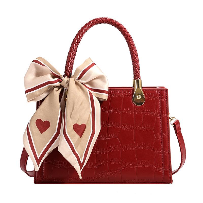 Women's Bag New Fashion Casual Texture Stone Pattern Simple Trendy Handbag Shoulder Messenger Bag