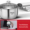 Stainless Steel Anti-Scald Soup Pot with Double Ears for Gas & Induction Cookers