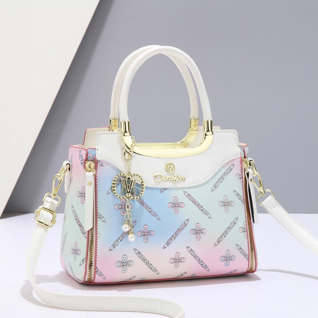 Borsa da Donna 2025 Nuova Moda Fiore Versatile Borsa da Donna Semplice Grande Capacità Spalla Tracolla Borsetta