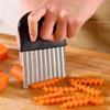 Set of 4 Stainless Steel Wavy Vegetable Cutters for Home Use Suitable for and Floral Cuts - Potatoes, Carrots, Onions,