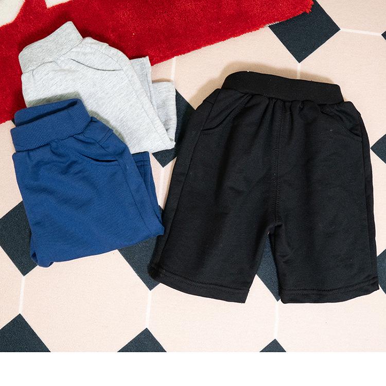 Children's Summer Cotton Elastic Waist Shorts - Unisex Casual Five-Point Pants