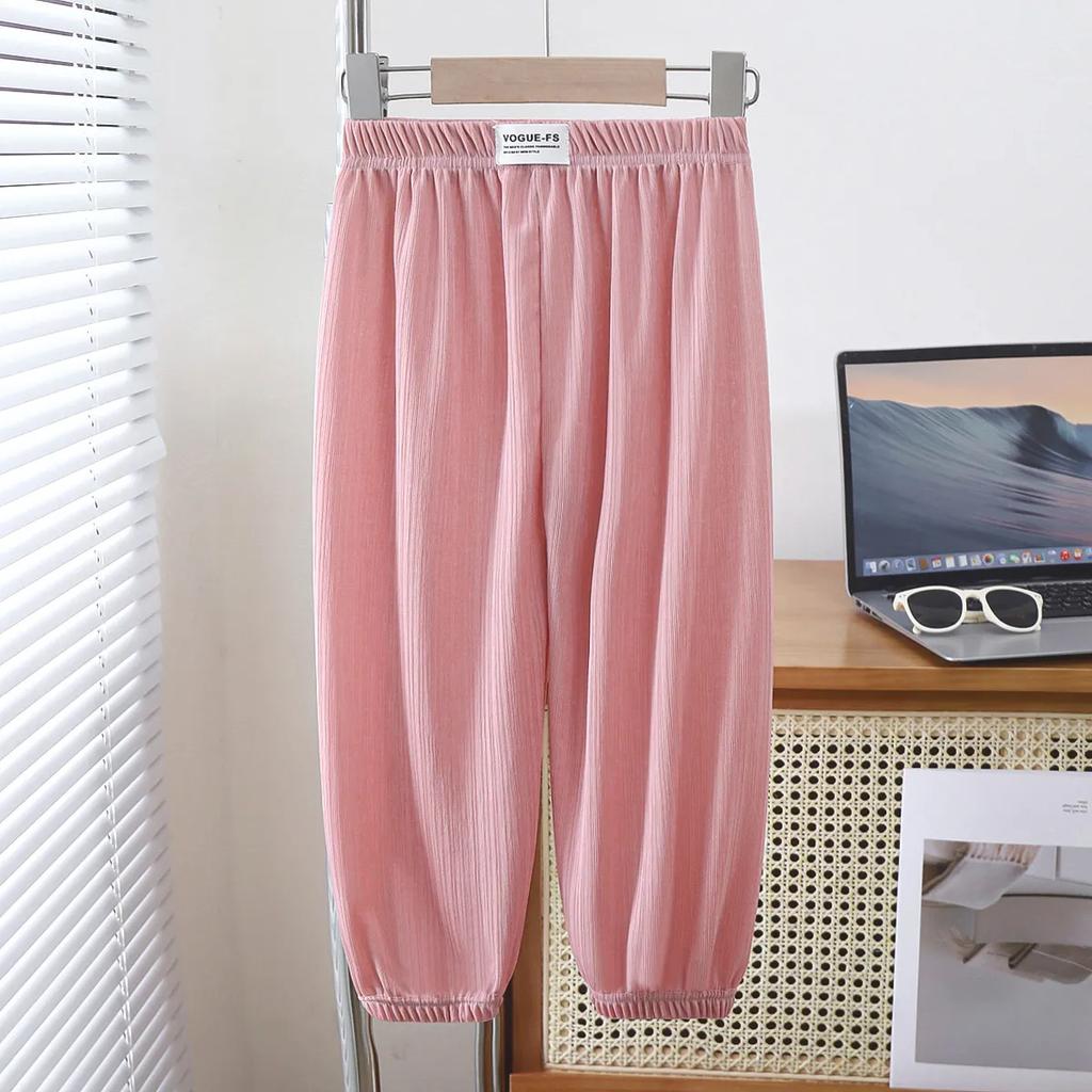 Kinder Casual Anti-Mücken-Hose Sommer dünne Gürtel Füße Pumphose für Mädchen