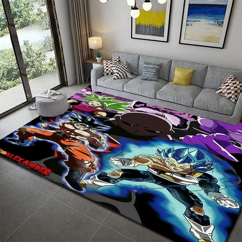 Dragon Ball Goku vs Vegeta Printed Carpetanime soft washable cartoon floor carpet