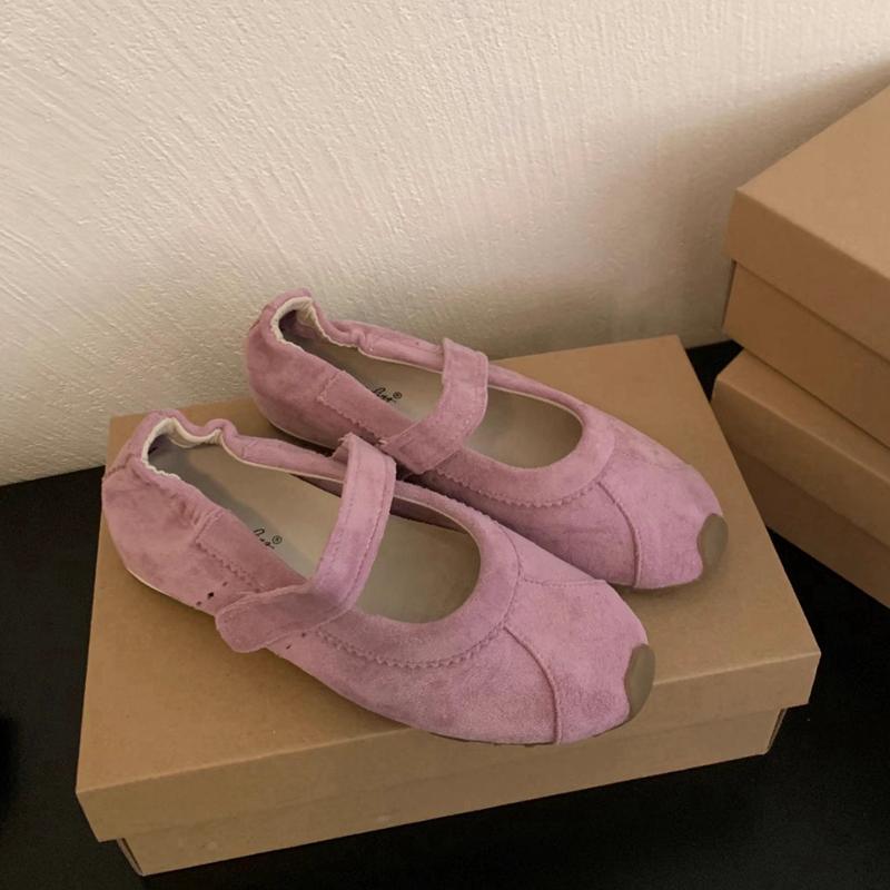 Fashion SUOJIALUN 2025 Women Flat Shoes Fashion Round Toe Ladies Casual Dress Mary Jane Shoes Soft Flat Heel Outdoor Single Shoes