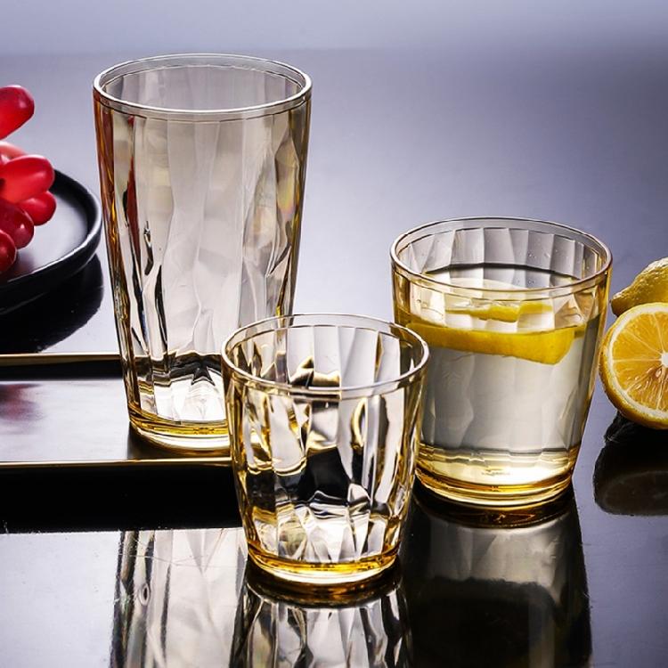 Shatterproof Wine Glasses Water Tumblers Reusable Fruit Juice Beer Champagne Cup