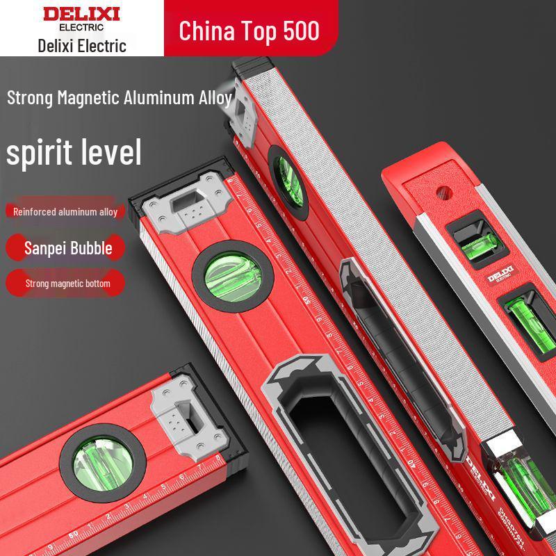 Mini poziomica magnetyczna o wysokiej precyzji, stop aluminium, krawędź prosta