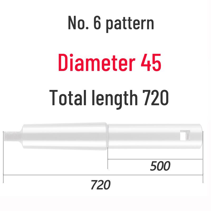 Morse Taper No. 6 Boring Bar, Diameter 30-80, Total Length Options 420-720