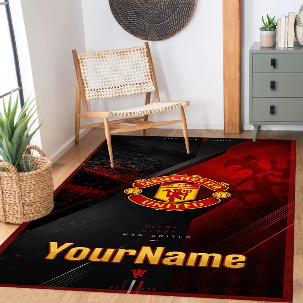 Manchester Personalized Name Carpet Perfect for Study room Dining Room Decorate room Game Room Anti-slip Rug Office home decor