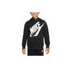 Sweat à capuche à manches longues avec fermeture éclair et logo imprimé pour enfants Sweat pour enfants Noir HA5397-010