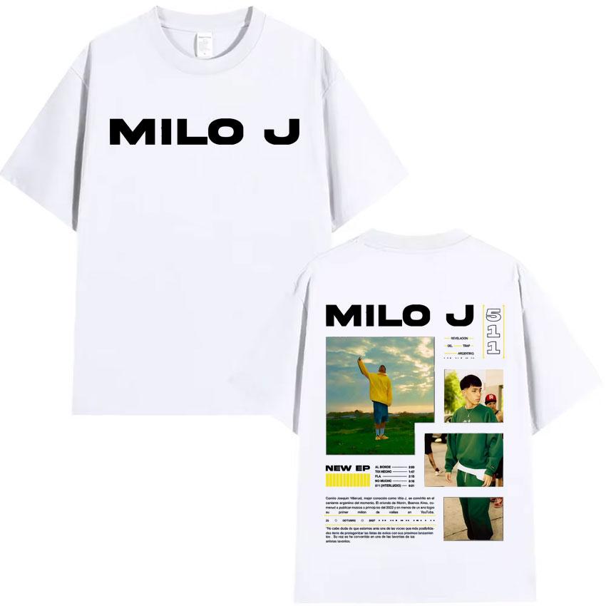 2025 Tour Tee Rapper Milo J 511 NEW Album Fashion Graphic Tshirt Men Music Streetwear Hip Hop Shortsleeve Summer Print Tshirt