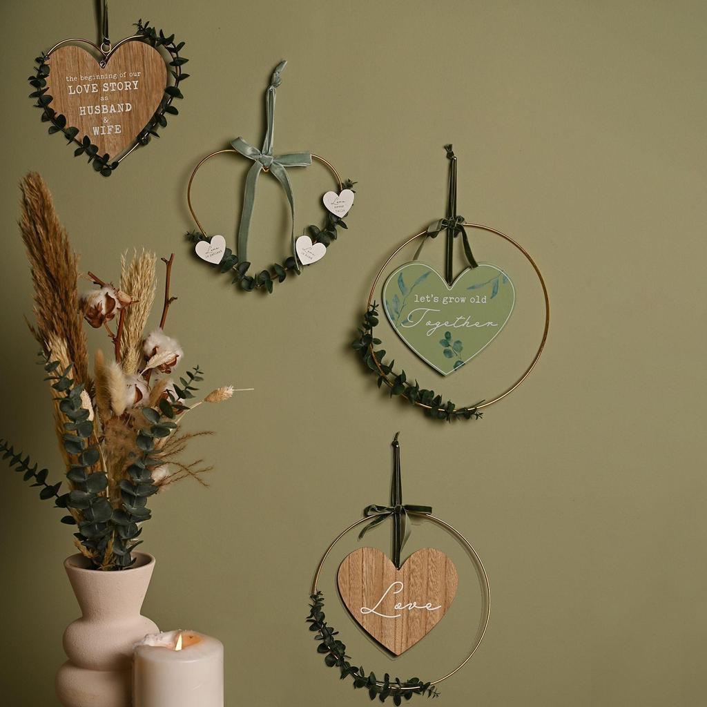 Love Story 'Love' Hoop Wreath