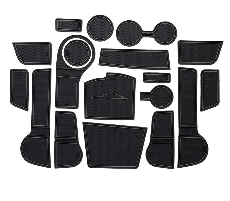 For Kia Rio 4 X-Line 2017 - 2025 Anti-Slip Gate Slot Cup Mat Non-slip Pad Interior Accessories 18pcs/Set