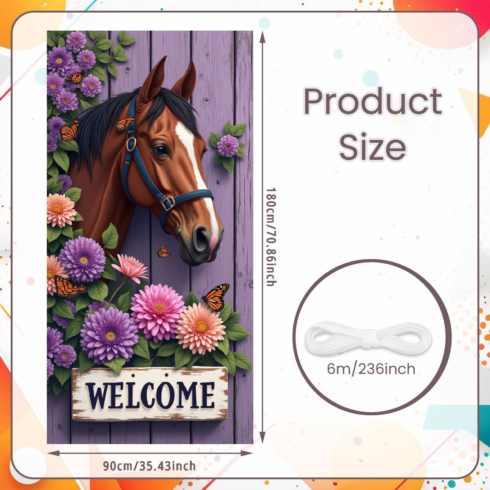 

Welcome Display Butterfly Decor Welcome Banner Farmhouse Welcome Banner Blue Horse Bridle Horse Themed Display For Garden