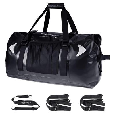 AFISHTOUR 65L Waterproof Motorcycle Rear Bag/Tail Bag with Shoulder Strap for Outdoor Activities, Riding, Kayaking, Beach Camping, and Travel (Black)