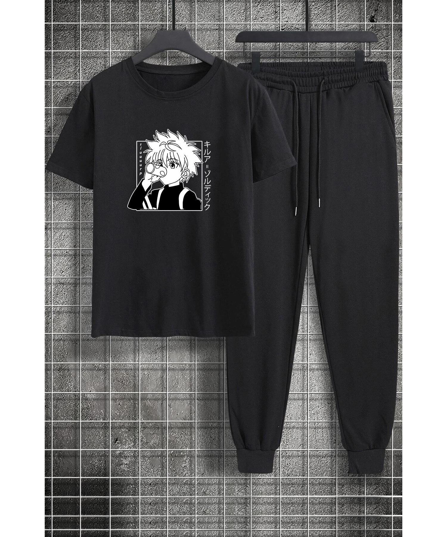 

Комплект спортивного костюма с принтом сверху и снизу Killua Zoldyck унисекс