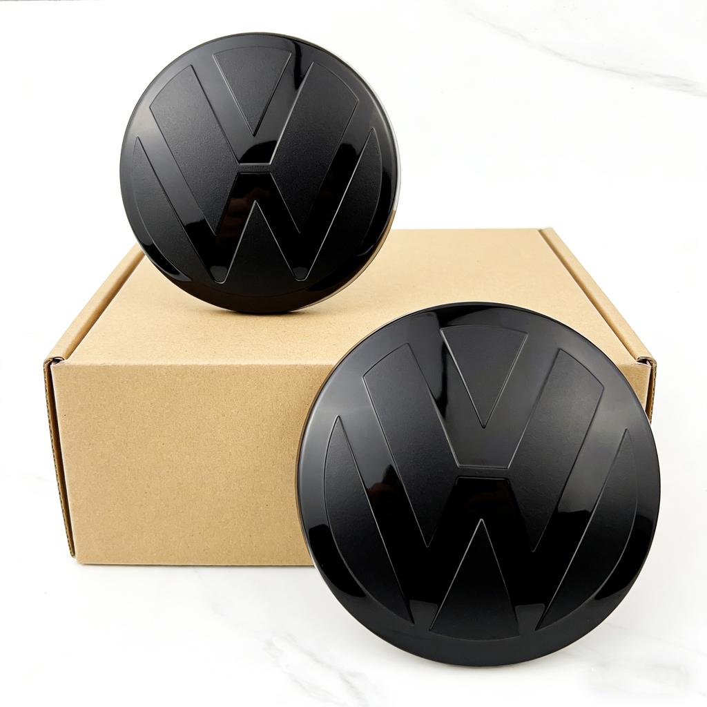 2pcs Front and Rear Emblem For VW Golf 7 Golf 6 Golf 7.5 Golf 8 Modified Black Label Flat Mirror Logo Cover Stickes Accessories