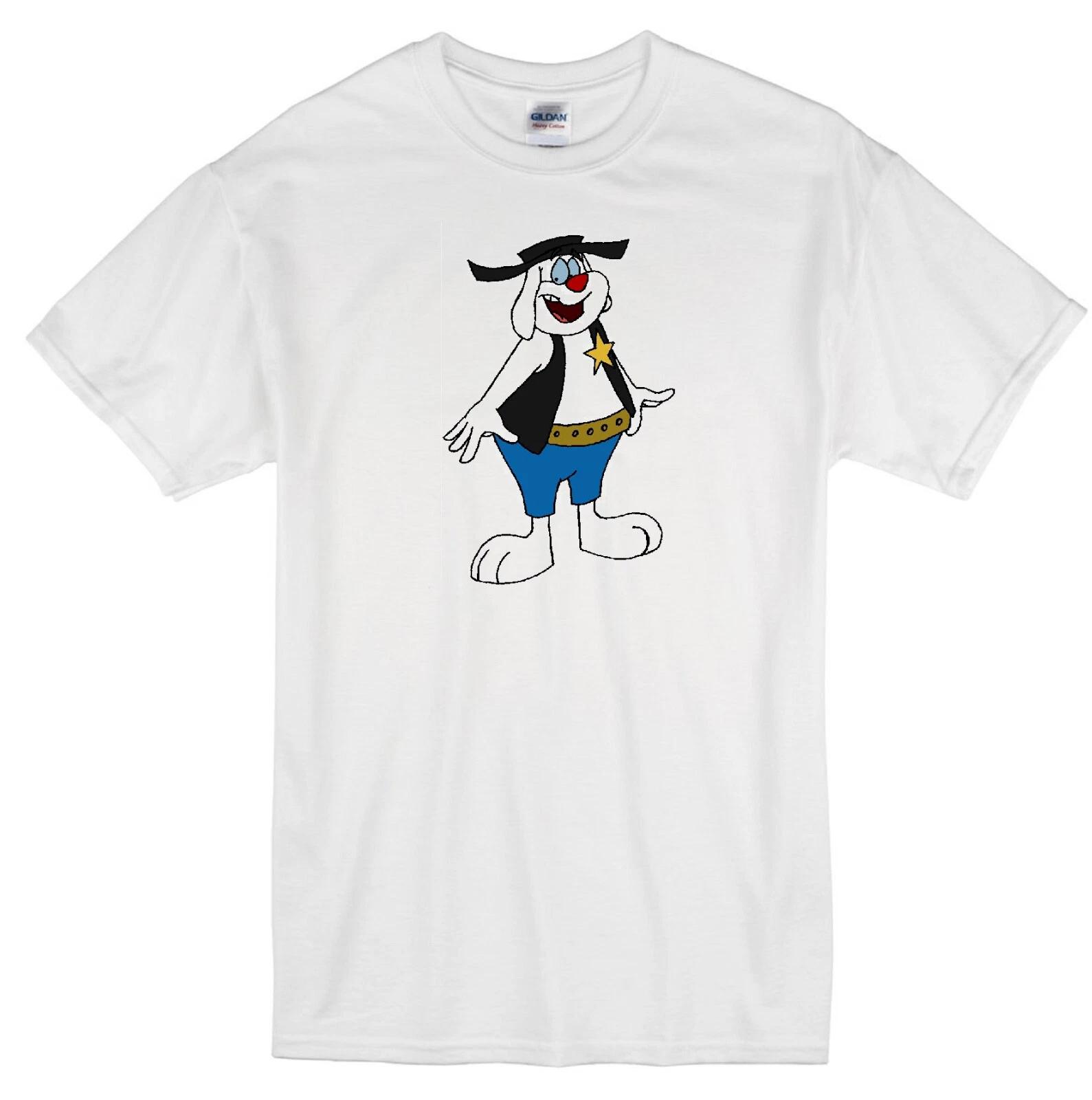 DEPUTY DAWG TERRYTOONS CARTOON DOG CLASSIC VINTAGE RETRO ANIMATION WHITE T-shirt S