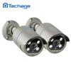 Techage H.265 4MP Two Way Audio POE IP Camera IP66 Waterproof Outdoor Video CCTV Security Surveillance Camera for POE NVR System