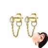 925 Silver Ear Needle White Zircon Butterfly/Water Drop Hoop Earrings Drop Earrings For Women Fashion Wedding Jewelry