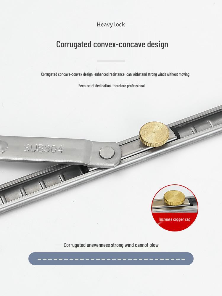 No-Drill Wind Support Thermal Break Aluminum Window and Door Limiter