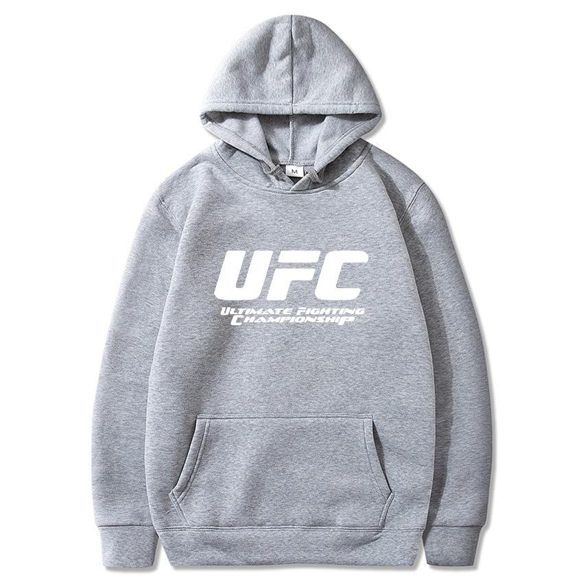 Unisex Herbst/Winter UFC Bedruckter Hoodie - Trendige Plus Samt Freizeit Sportbekleidung