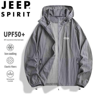 JEEP SPIRIT Men's Lightweight UV Protection Hooded Jacket