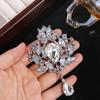 Rhinestone Flower Zinc Zinc Alloy Crystal Fashion Jewelry Korean Style Brooch Clothing Accessory Women Brooch