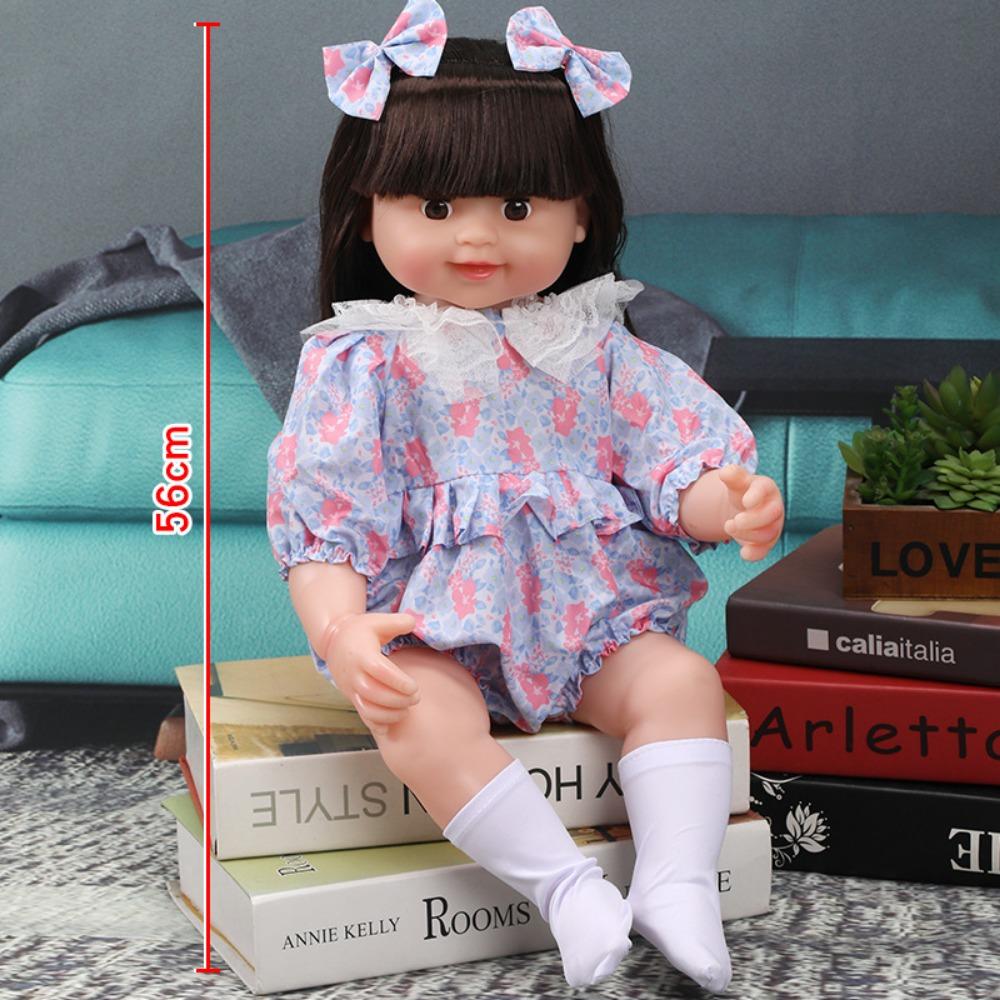 56Cm Reborn Simulation Barbie Gift Doll Baby Soft Gel Girl Toy Set Children's Doll