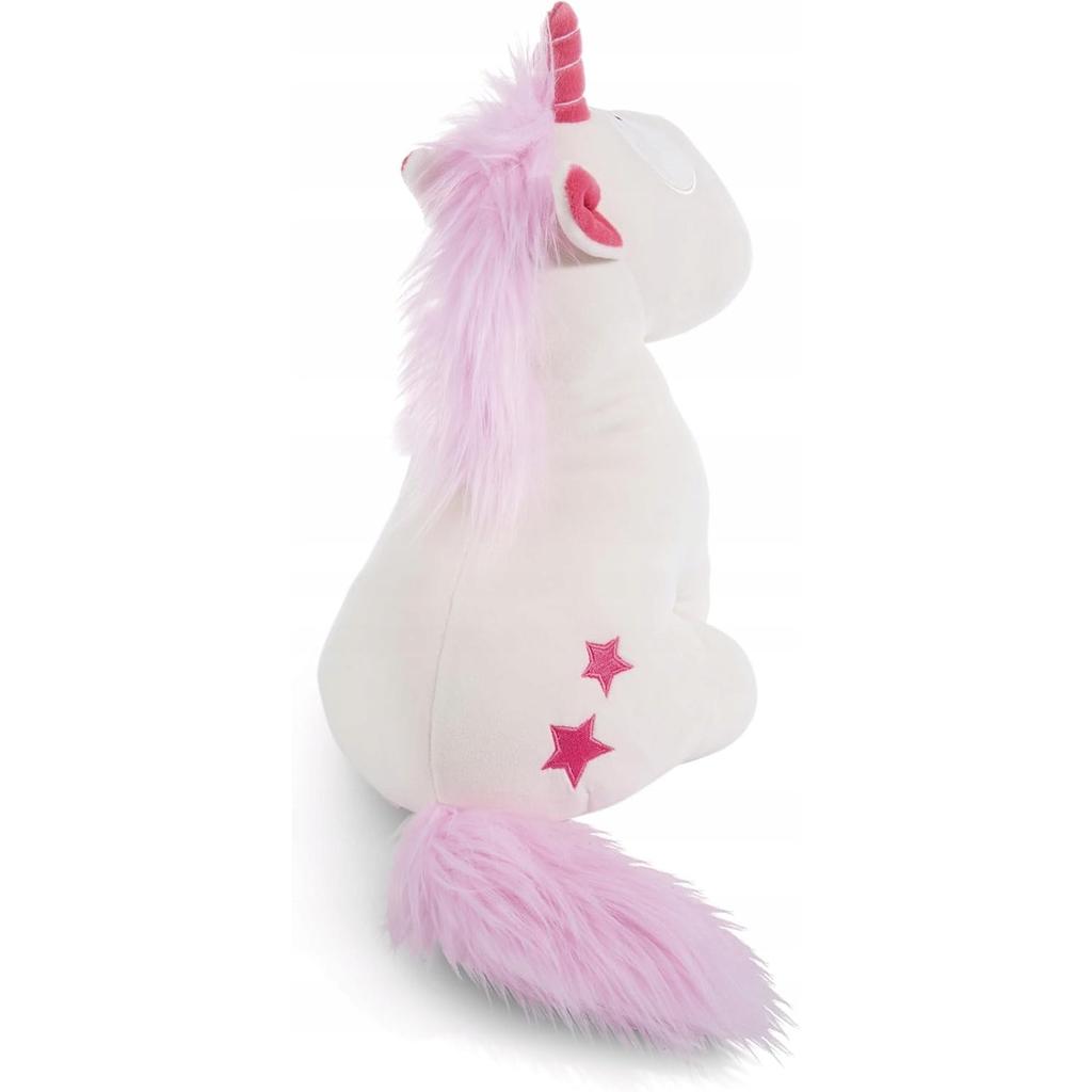 Teodor Plush Toy Unicorn White with Pink Details 30x45cm Soft Cuddly Stuffed Animal Kids Gift