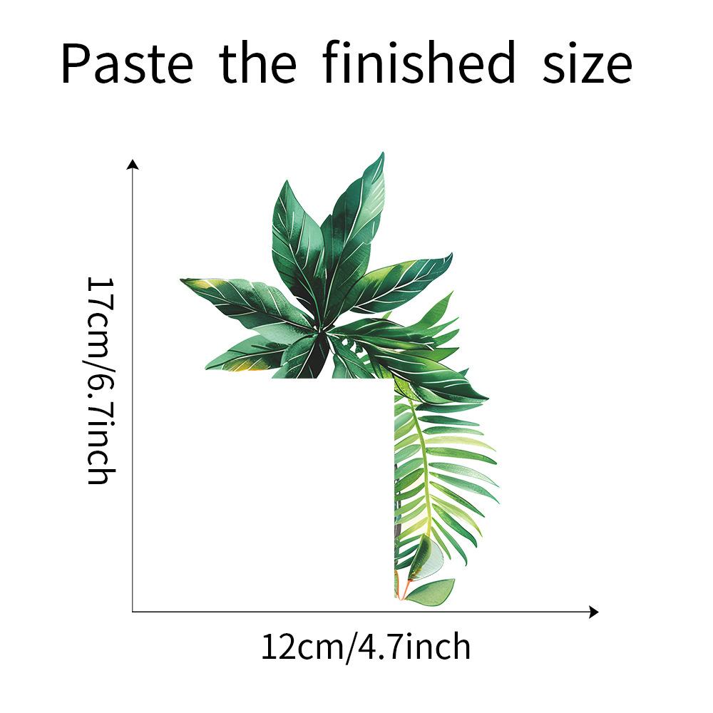 Fun-kg54 Tropical Green Plant Leaf Switch Affixed To The Living Room Porch Home Beautification Wall Sticker