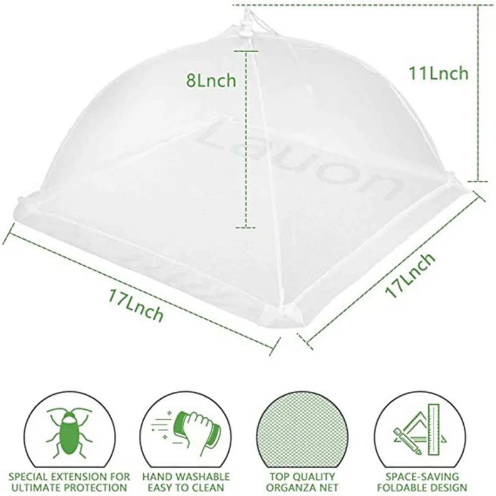 Foldable Food Mesh Cover Fly Anti Mosquito Pop-Up Food Cover Umbrella Meal Vegetable Fruit Breathable Cover Kitchen Accessories.